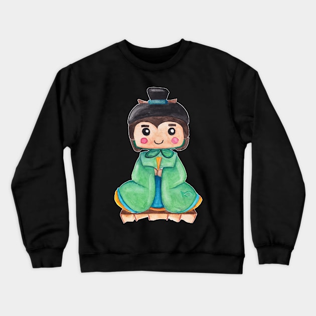 Watercolor - Japanese boy Crewneck Sweatshirt by Karoのkyuuto